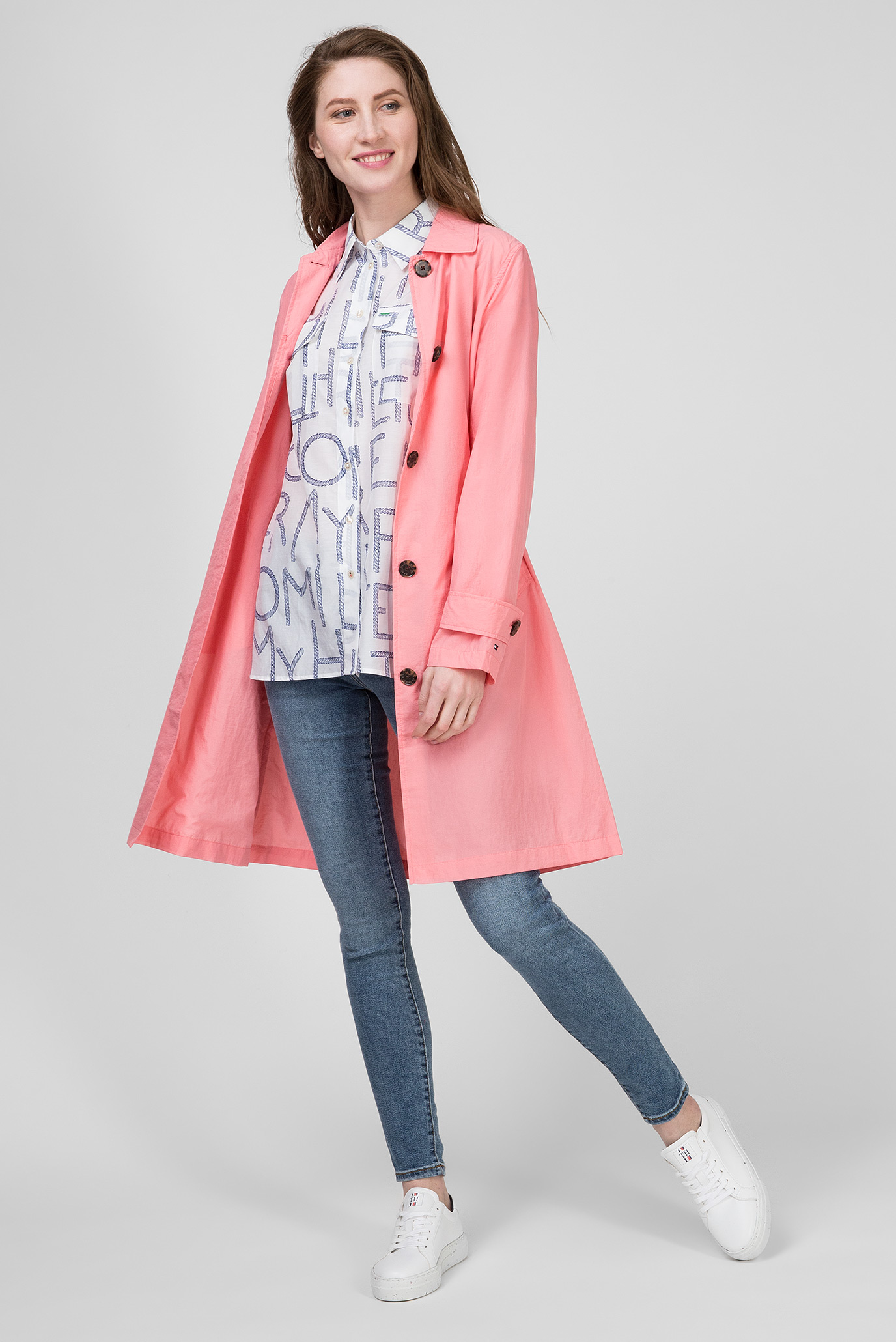 Женский розовый плащ CLAUDIA PACKABLE CRINKLE MAC 10