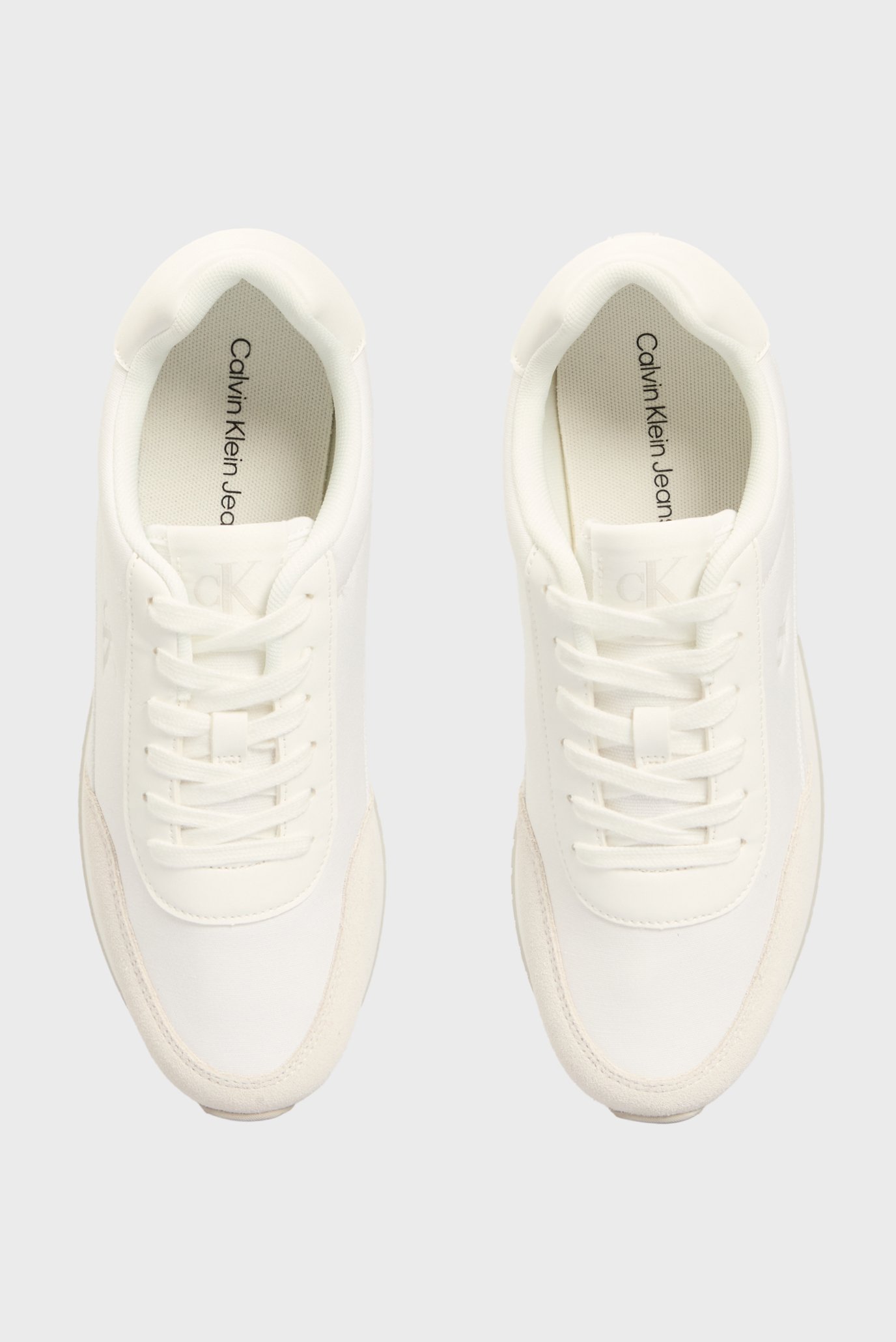 Женские белые кроссовки RETRO RUNNER LOW LACEUP CANVASCalvin Klein Jeans Женские белые кроссовки RETRO RUNNER LOW LACEUP CANVAS 4