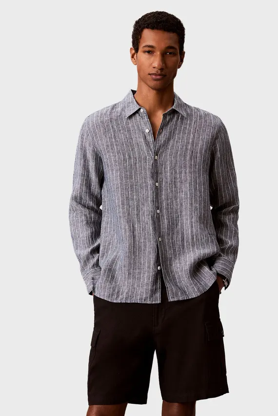 Рубашка LS YD PINSTRIPE LINEN CLASSIC SH Calvin Klein