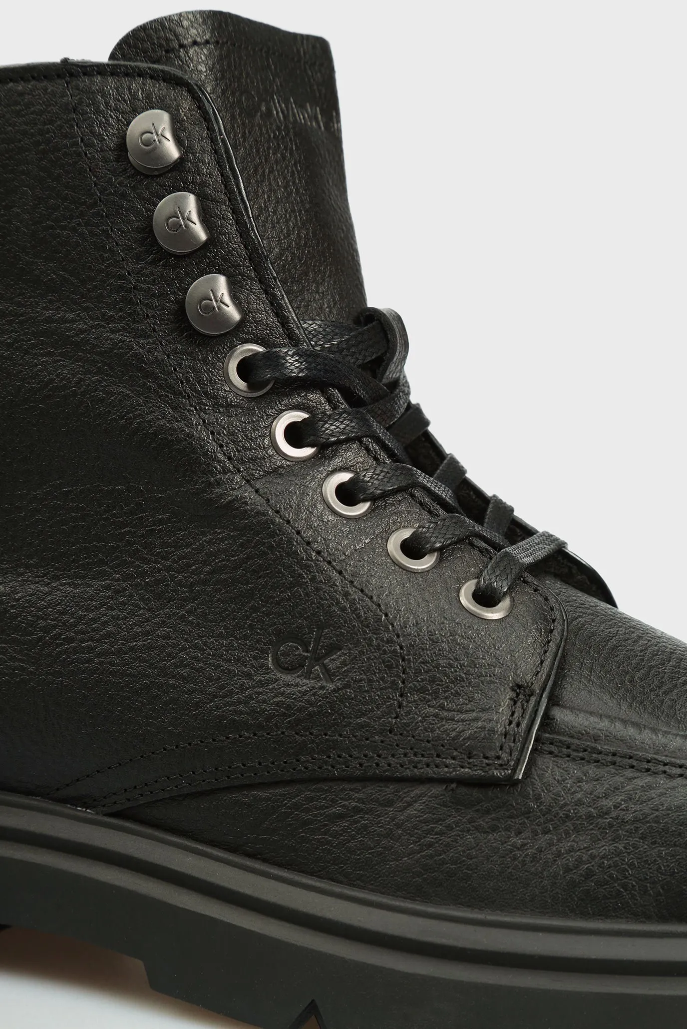 Мужские черные кожаные ботинки 6