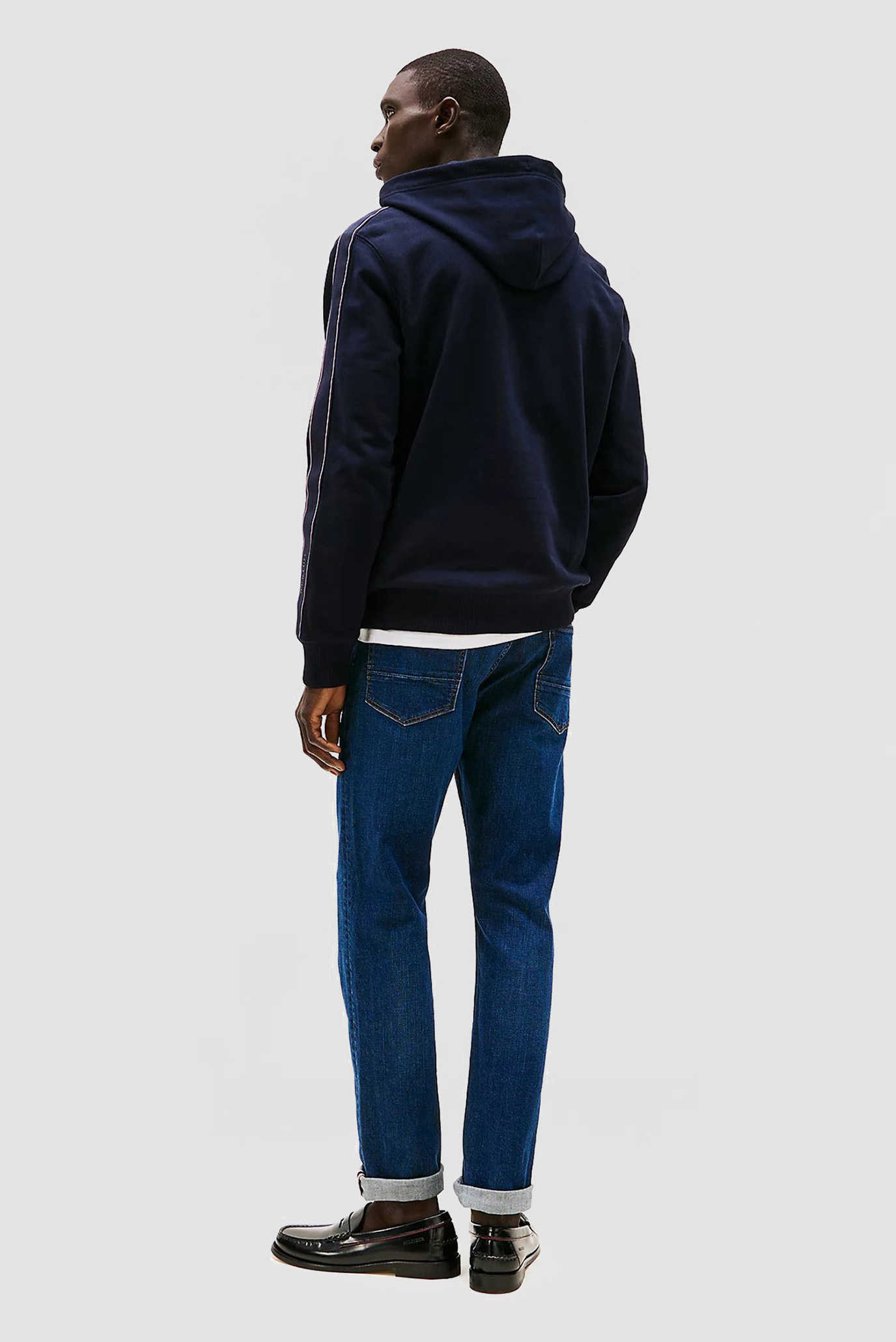 Мужское темно-синее худи GLOBAL STRIPE 3