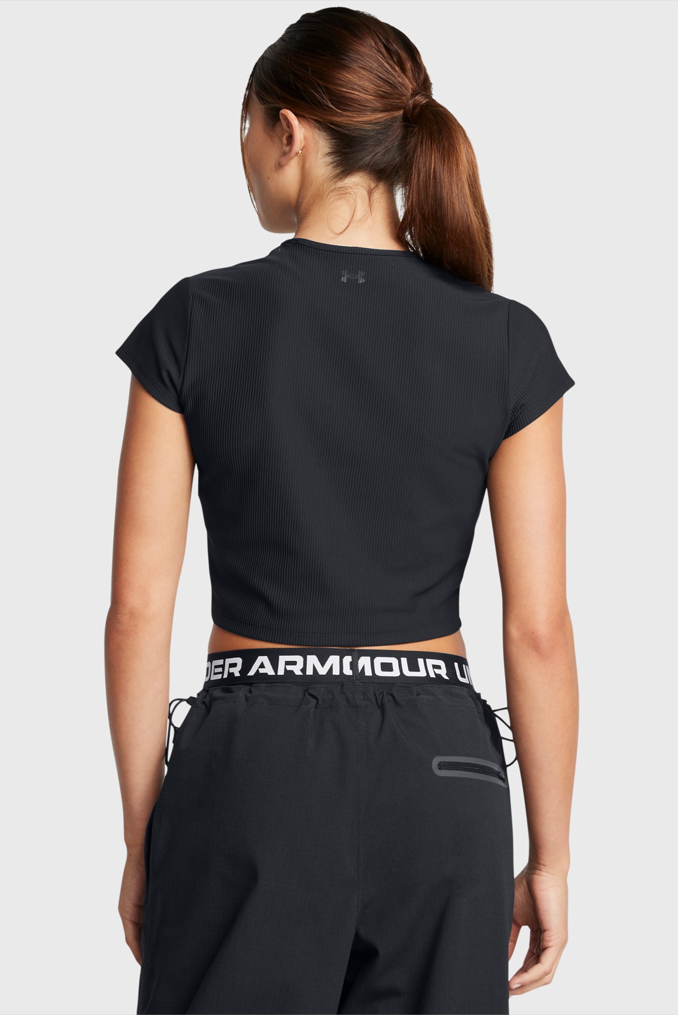 Женская черная футболка Meridian Rib Baby Tee 3