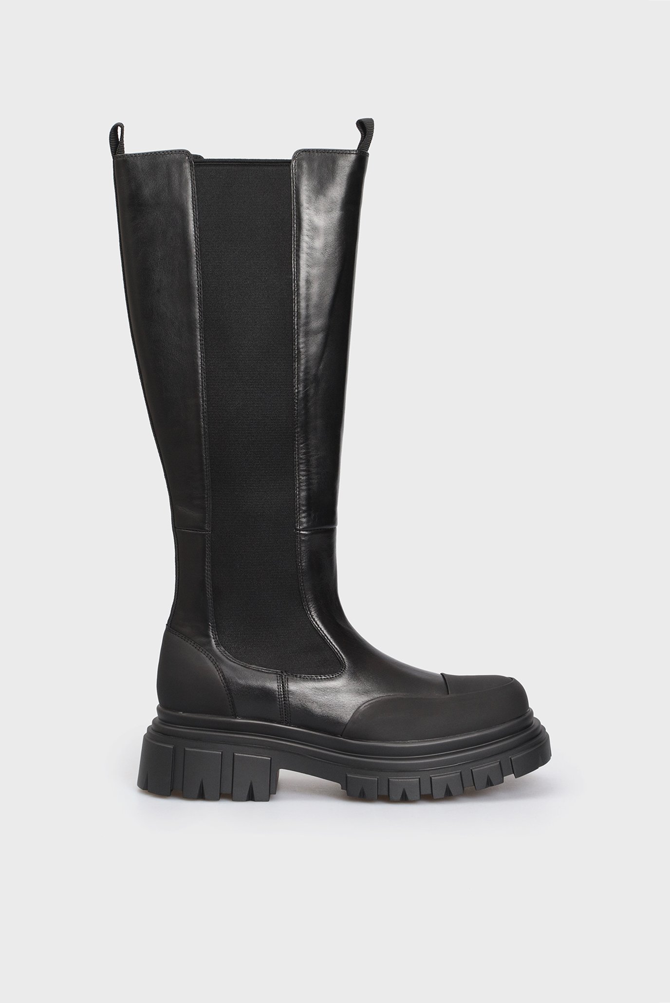 Женские черные кожаные сапоги Badosa 6