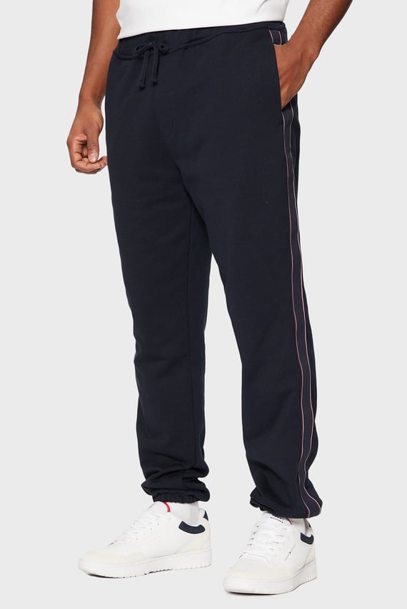 Мужские темно-синие спортивные брюки GLOBAL STRIPE SWEATPANTS Tommy Hilfiger Мужские темно-синие спортивные брюки GLOBAL STRIPE SWEATPANTS Tommy Hilfiger