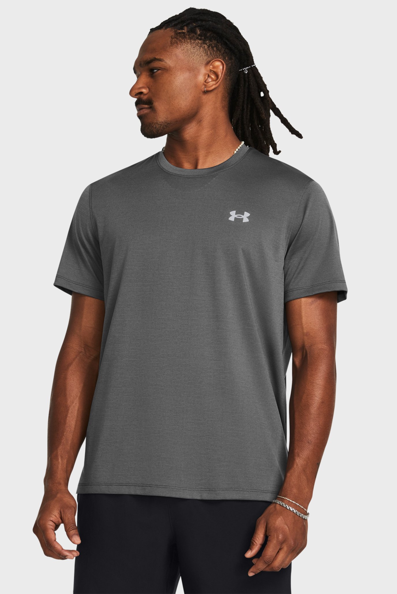 Мужская темно-серая футболка UA LAUNCH SHORTSLEEVE 1