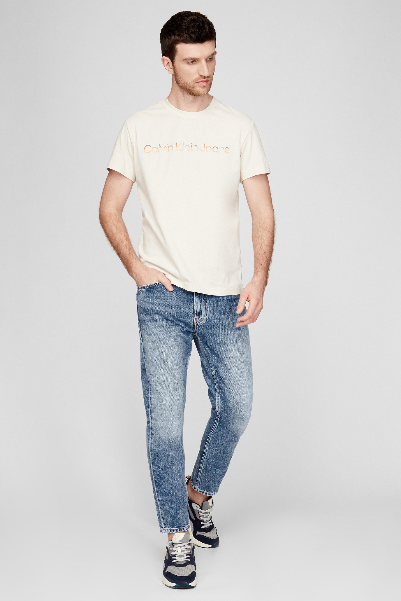 Мужские голубые джинсы 5