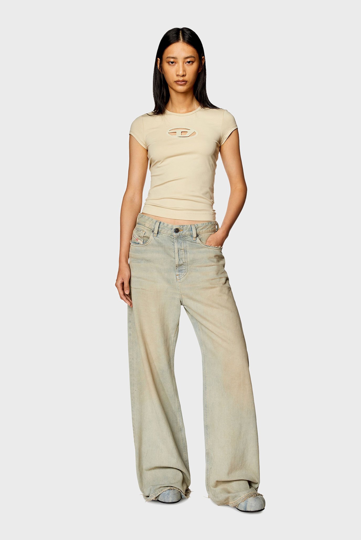 Женская бежевая футболка T-ANGIE 2