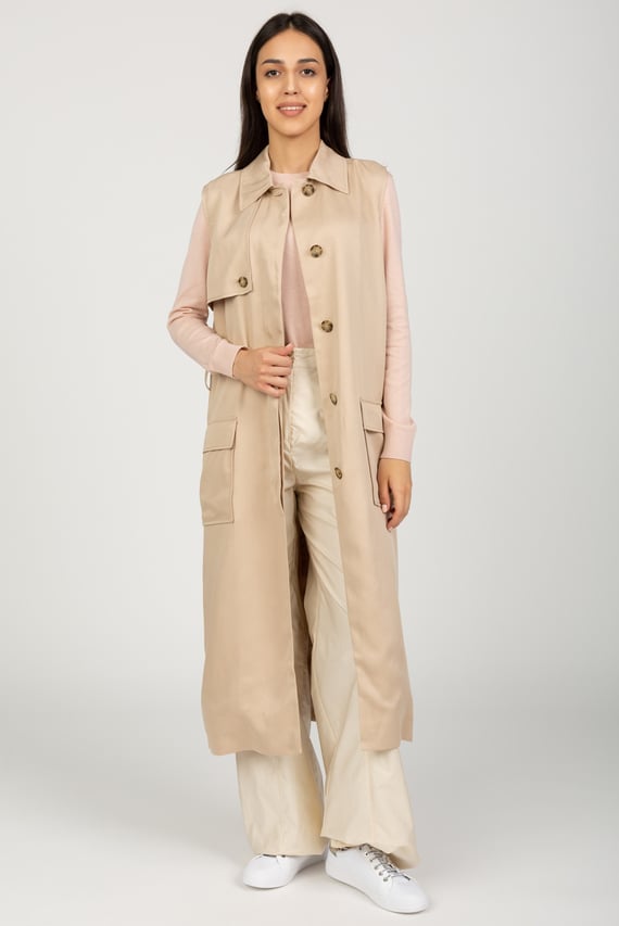 Пальто UTILITY TENCEL SLEEVELESS TRENCH