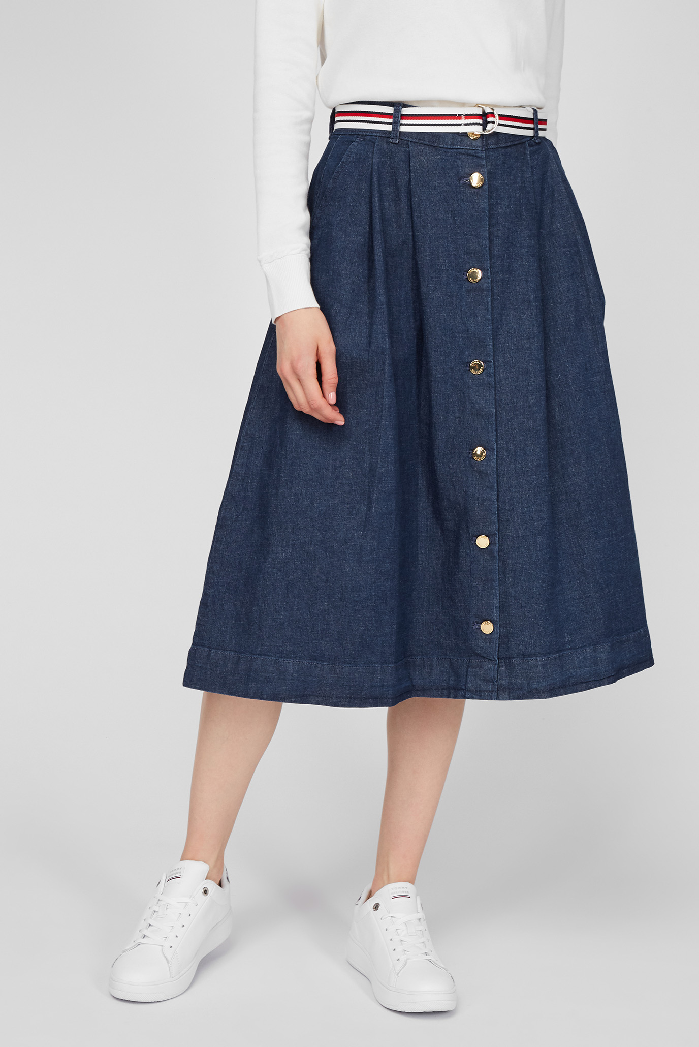 Женская синяя джинсовая юбка F&F HW TAM MIDI SKIRT 6