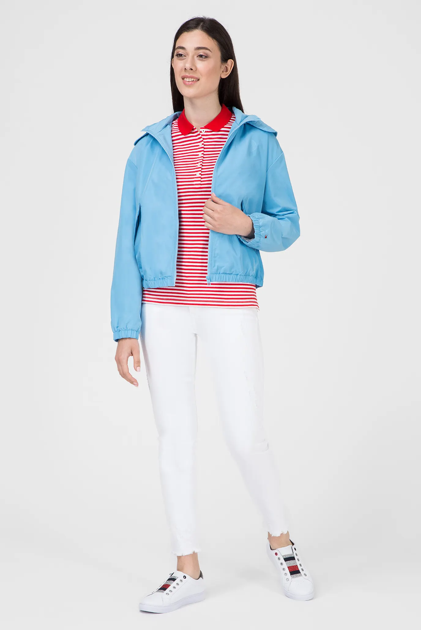 Женская голубая ветровка SABA SHORT PACKABLE 10