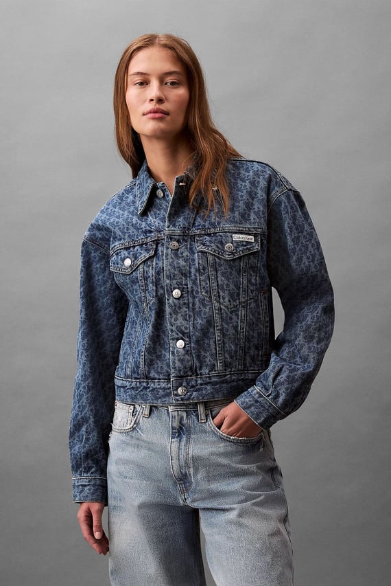 Куртка джинсовая WMNS 90s TRUCKER AOP JACKET MARQ