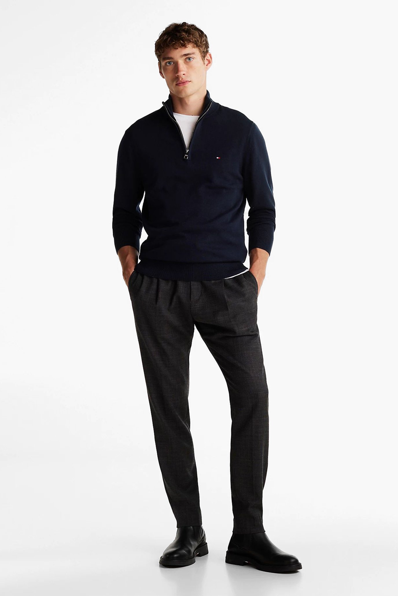 Свитер PIMA ORG CTN CASHMERE ZIP MOCK 2