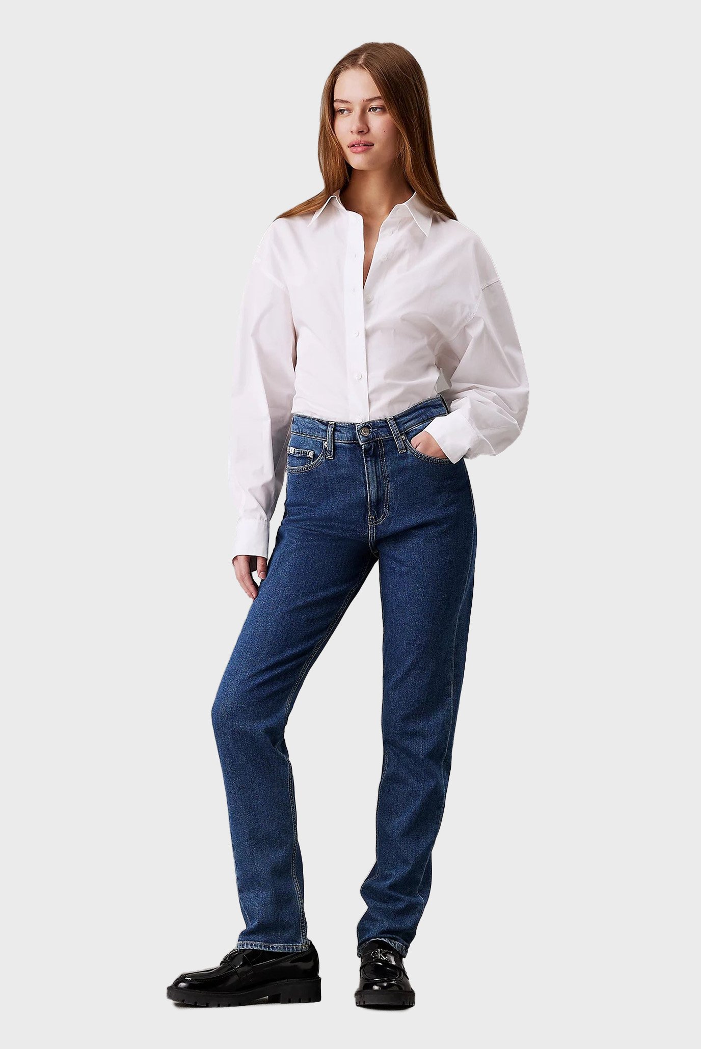 Женские темно-синие джинсы AUTHENTIC SLIM STRAIGHT 2