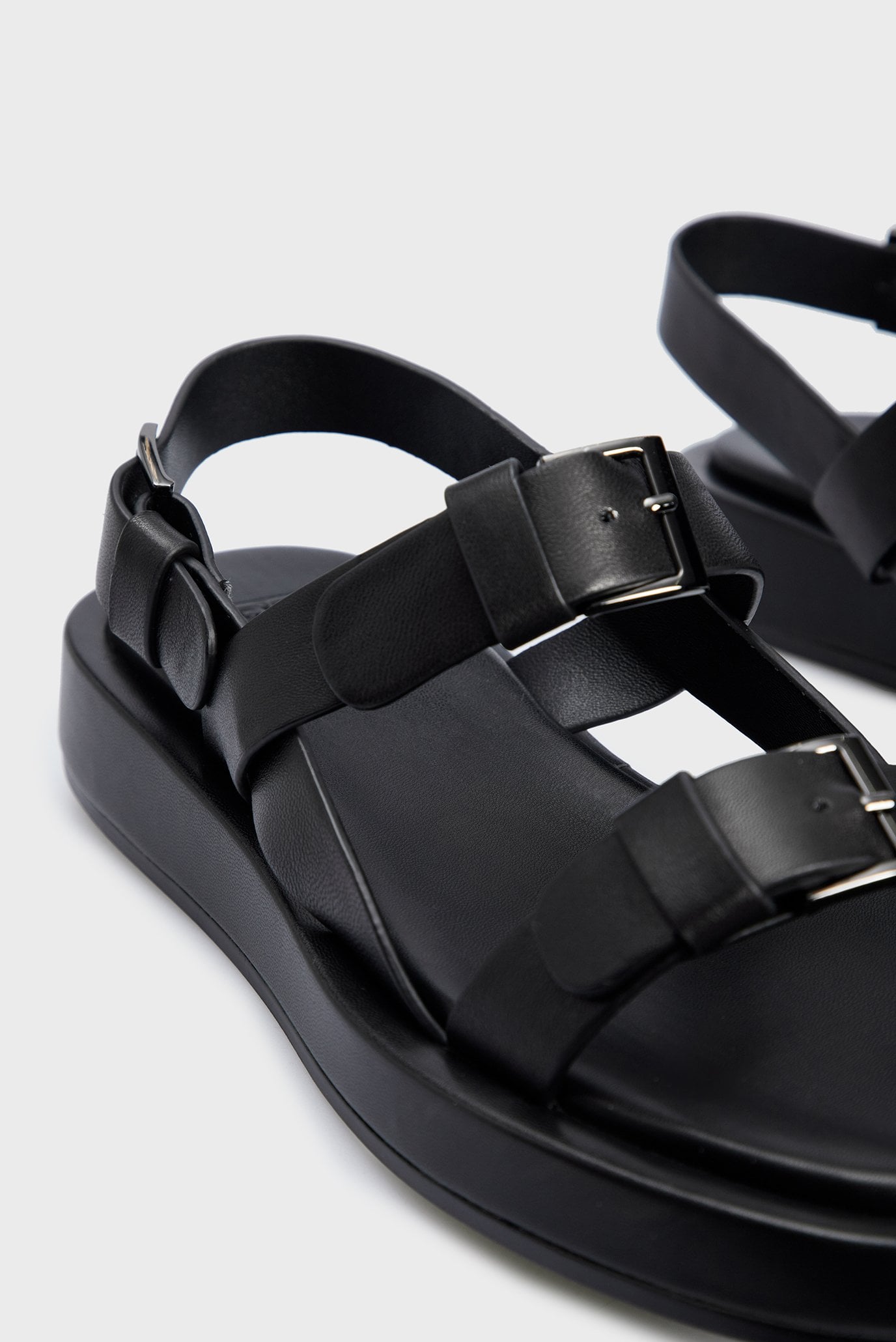 Женские черные кожаные сандалии Patsy 2