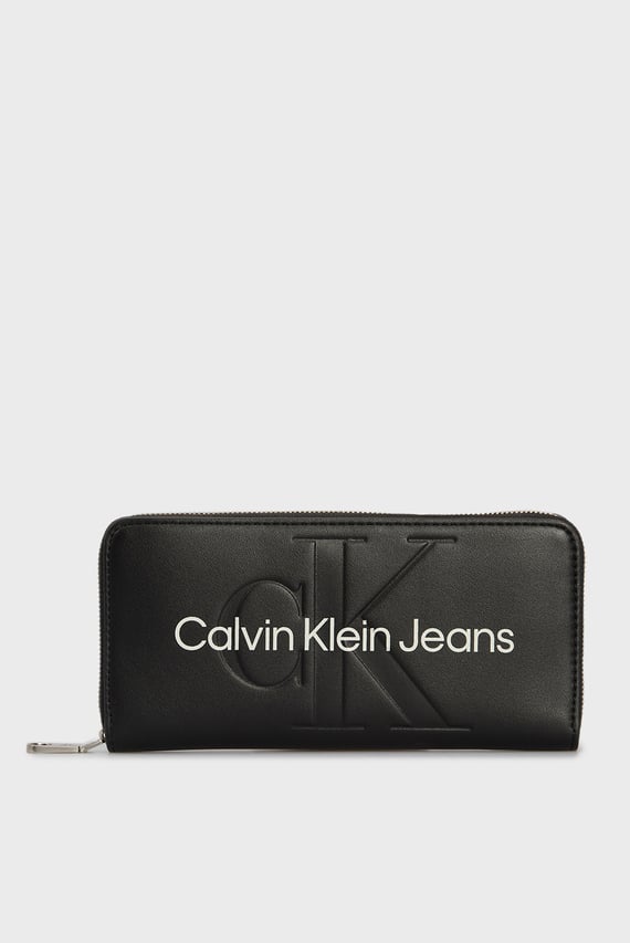 Женский черный кошелек SCULPTED ZIP AROUND MONO Calvin Klein Jeans