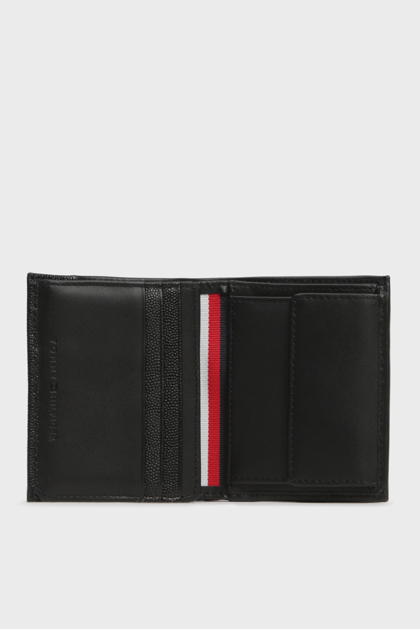 Мужской черный кожаный кошелек TH BUSINESS 12