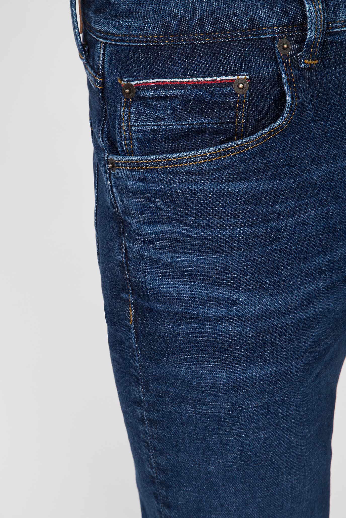 Мужские синие джинсы 4