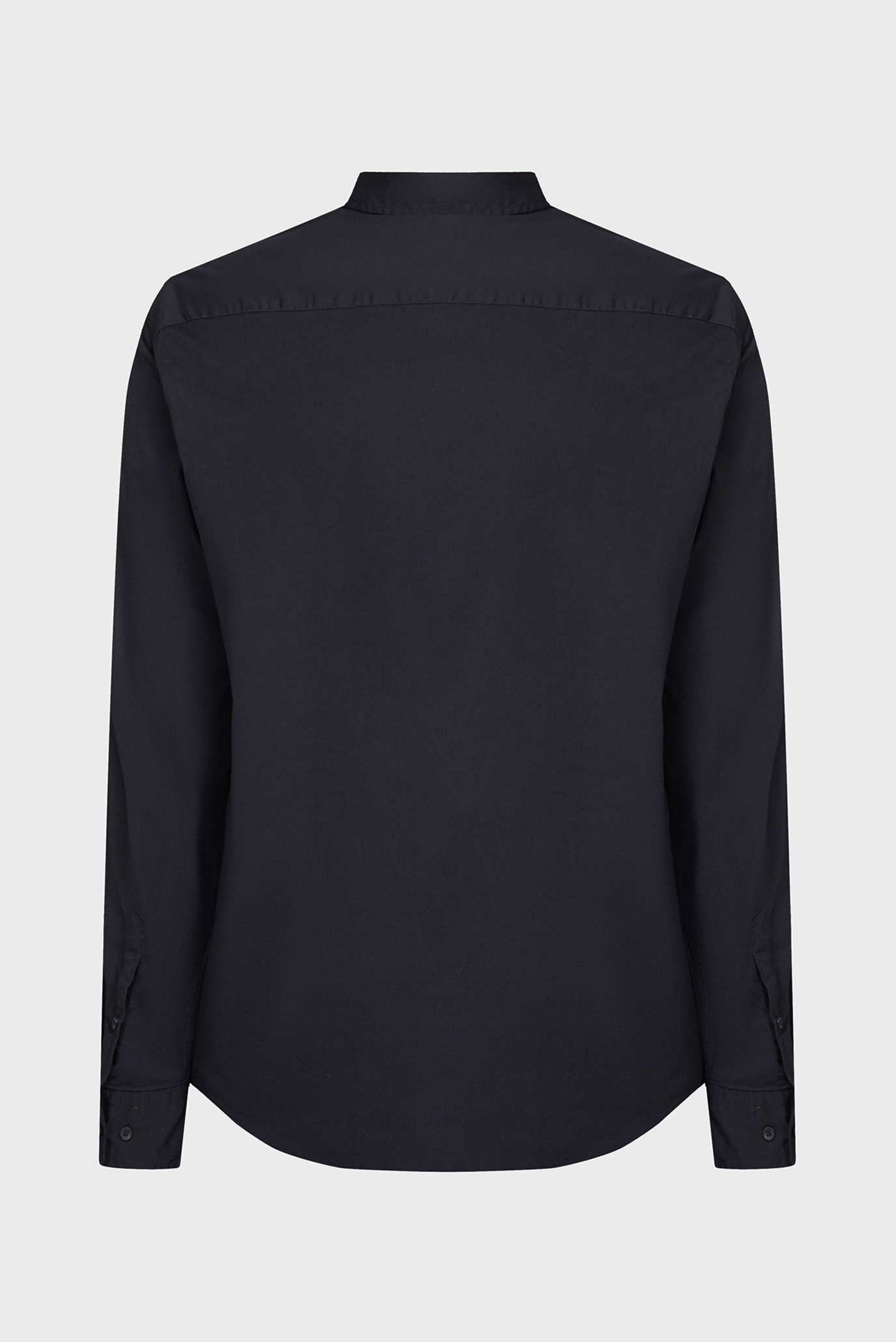 Мужская черная рубашка STRETCH POPLIN SLIM 11