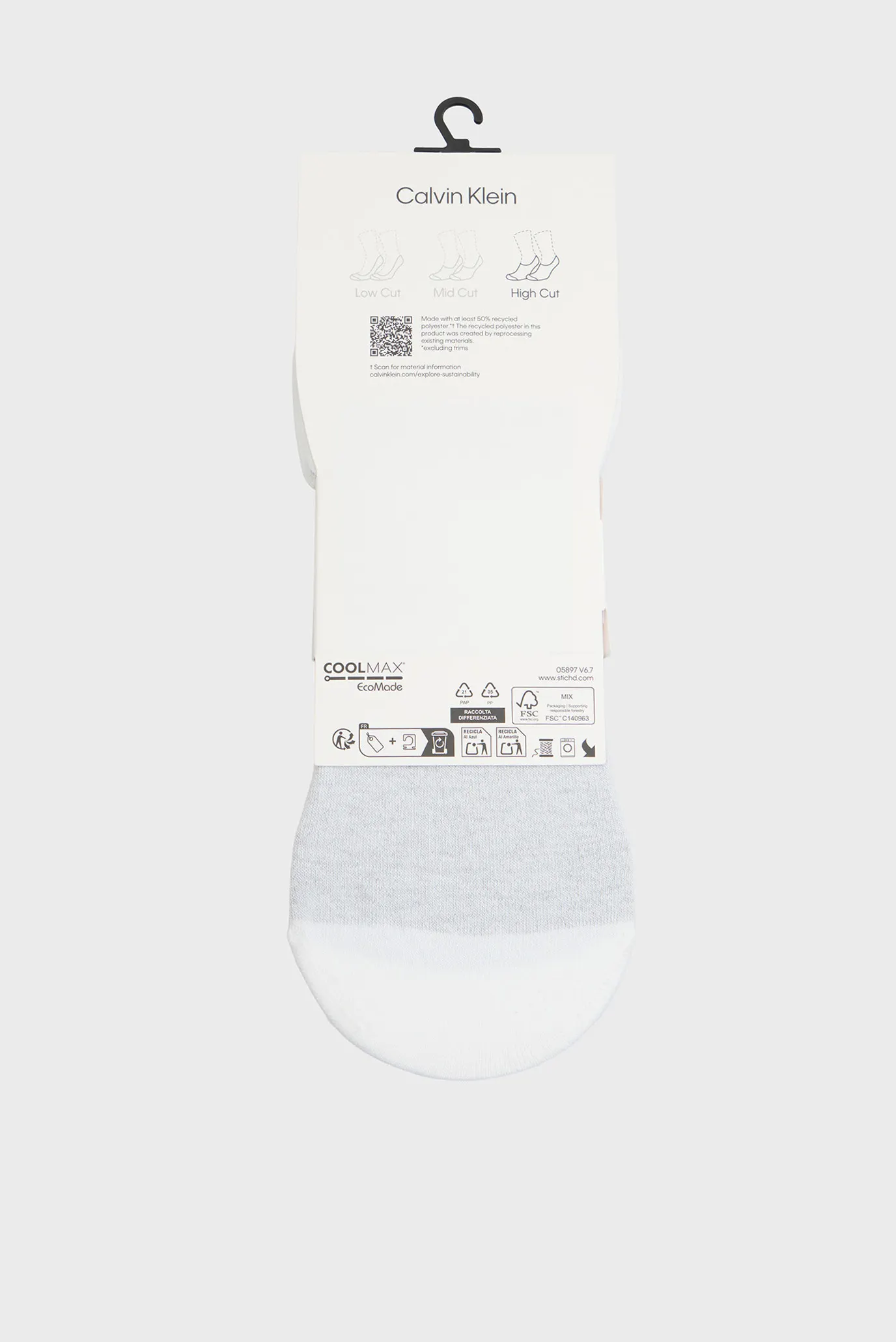 Следы CK MEN FOOTIE HC 2P SUMMER RIB 3