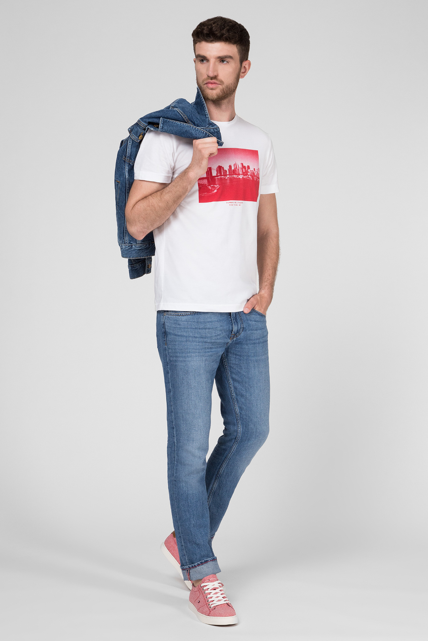 Мужская белая футболка SKYLINE PHOTO PRINT 10