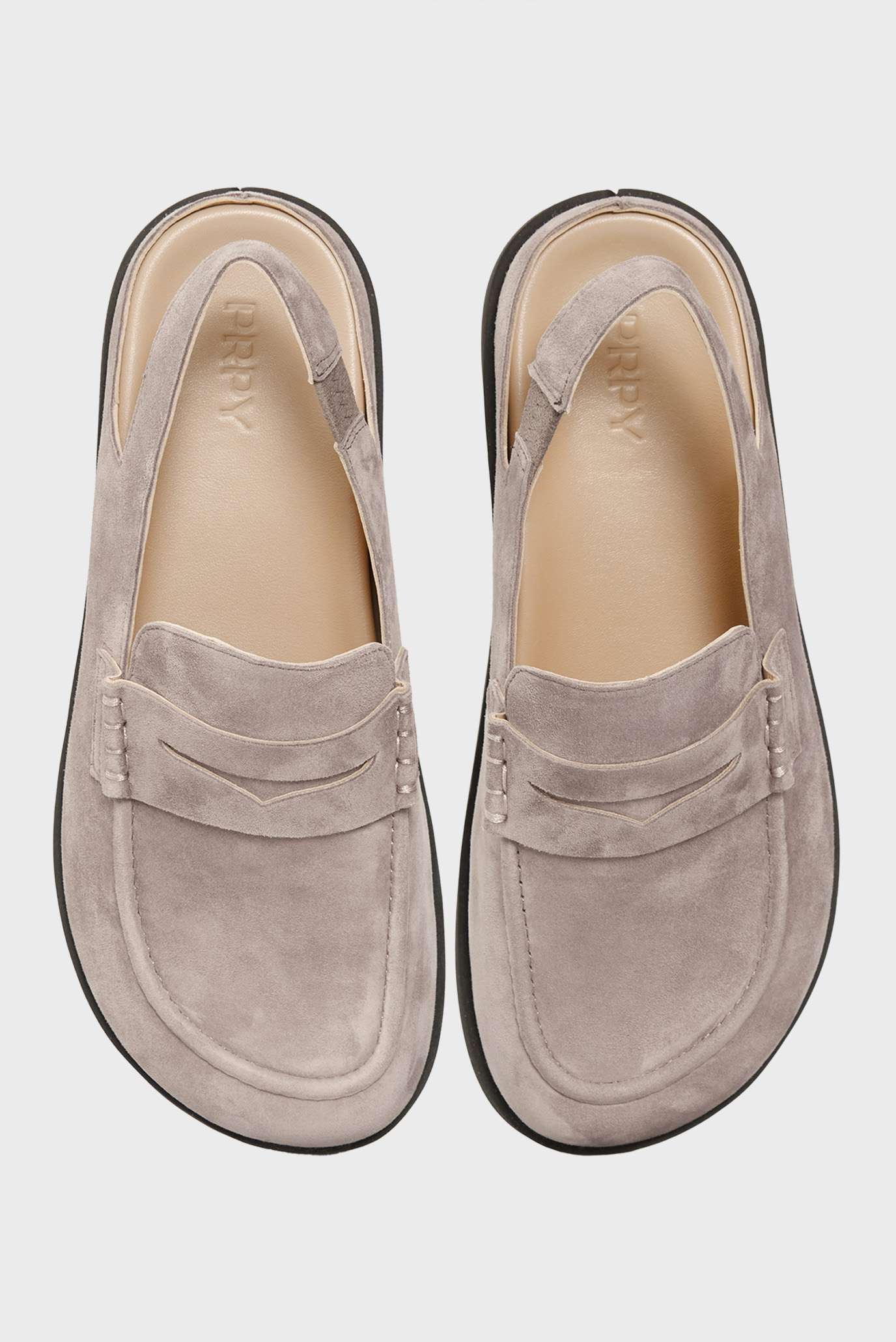 Женские серые замшевые клоги Milli 4