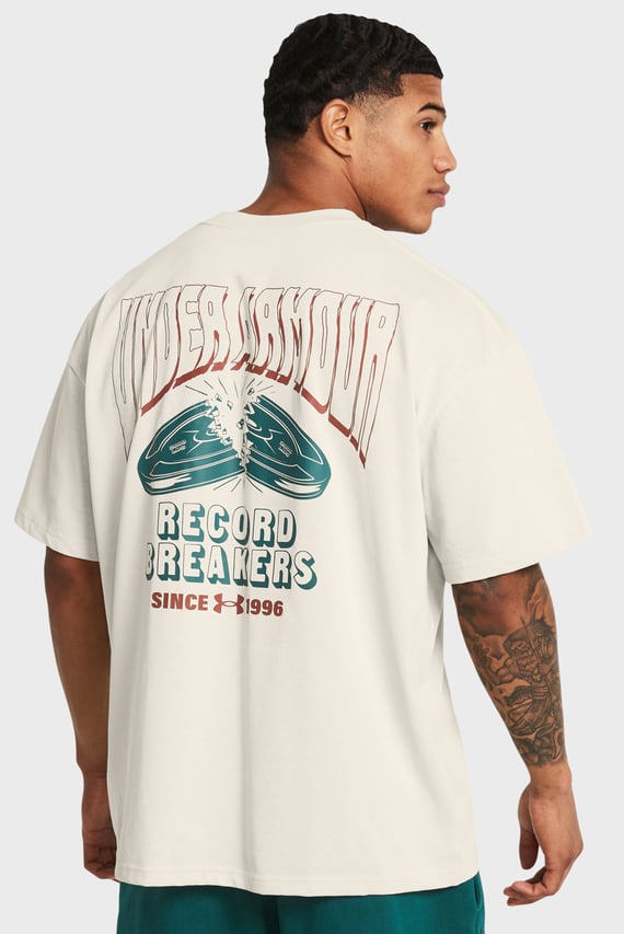 Мужская бежевая футболка UA HW RECORD BREAKERS SS