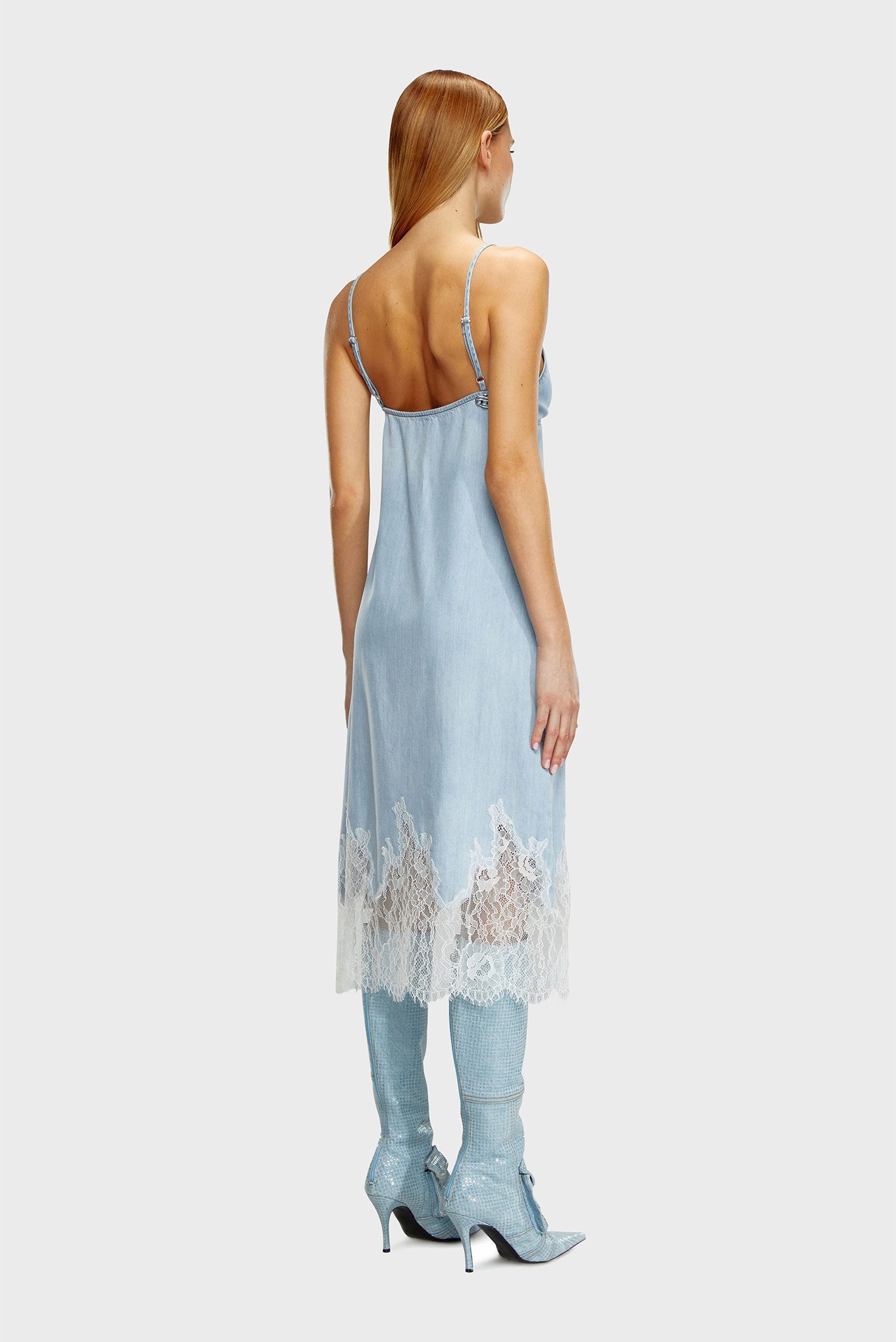 Женский голубой джинсовый сарафан DE-RUDE-SDiesel Женский голубой джинсовый сарафан DE-RUDE-S 2