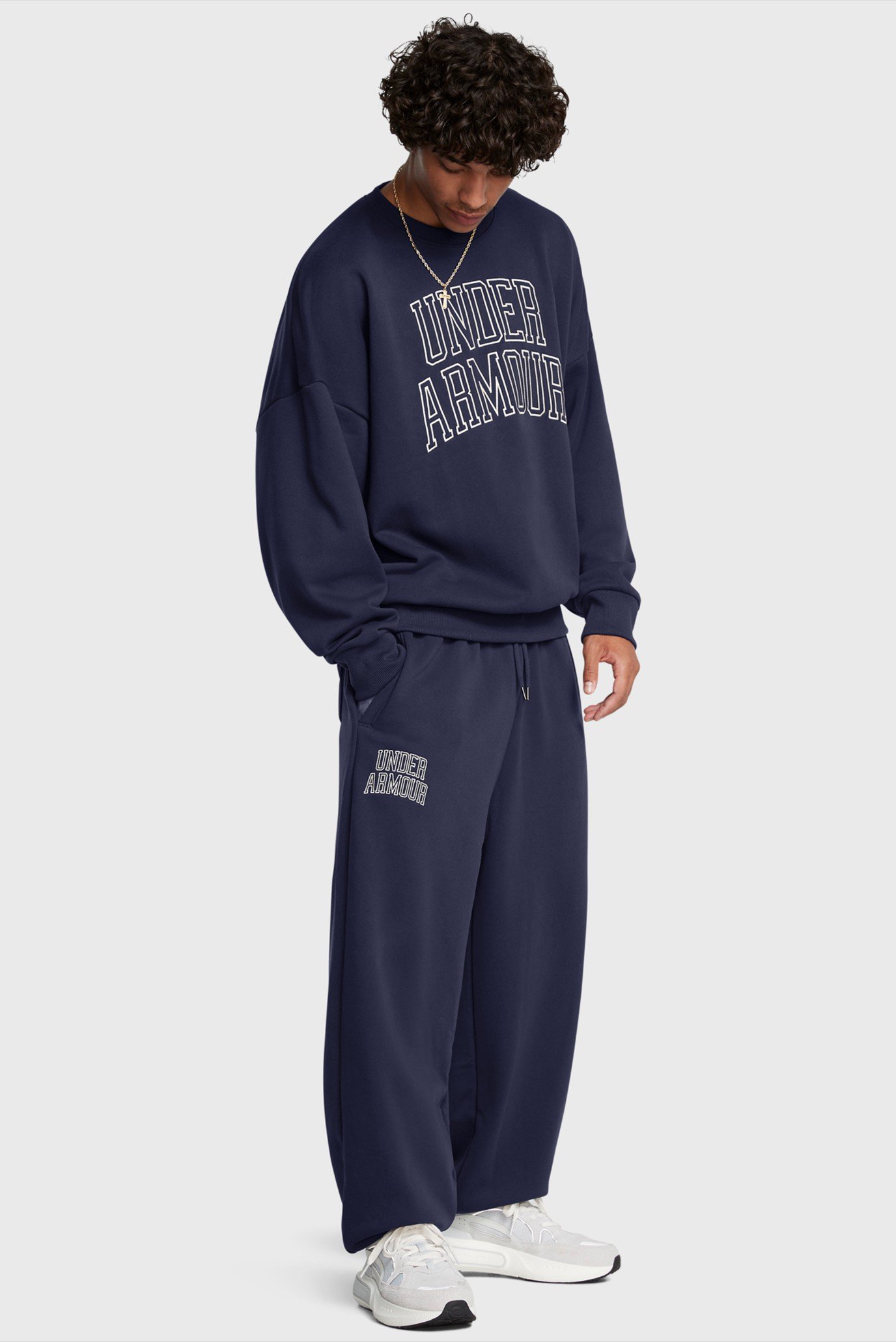 Мужской темно-синий свитшот UA Icon HWT Terry OS Crew 3