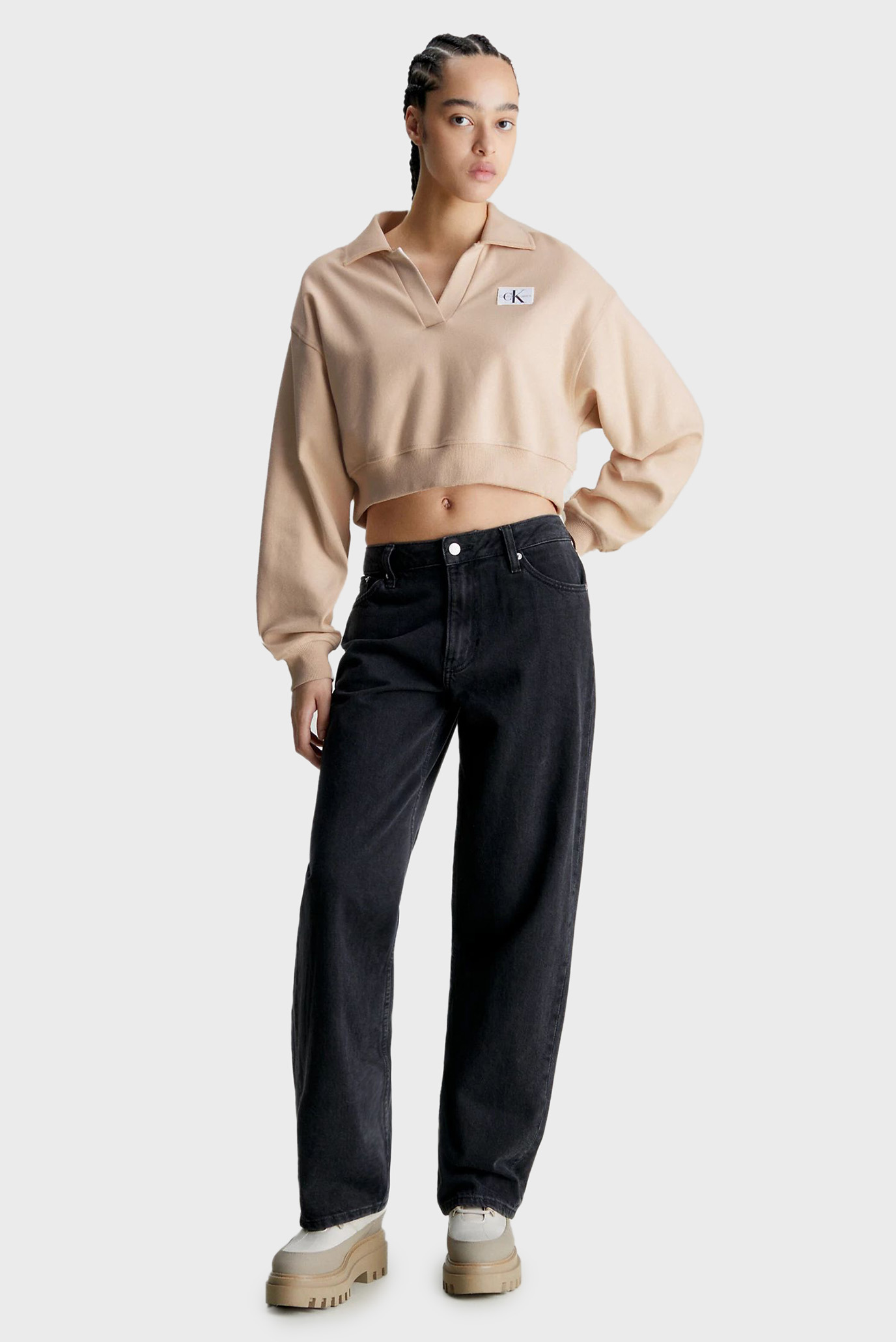 Свитшот LABEL POLO COLLAR SWEATSHIRT 2