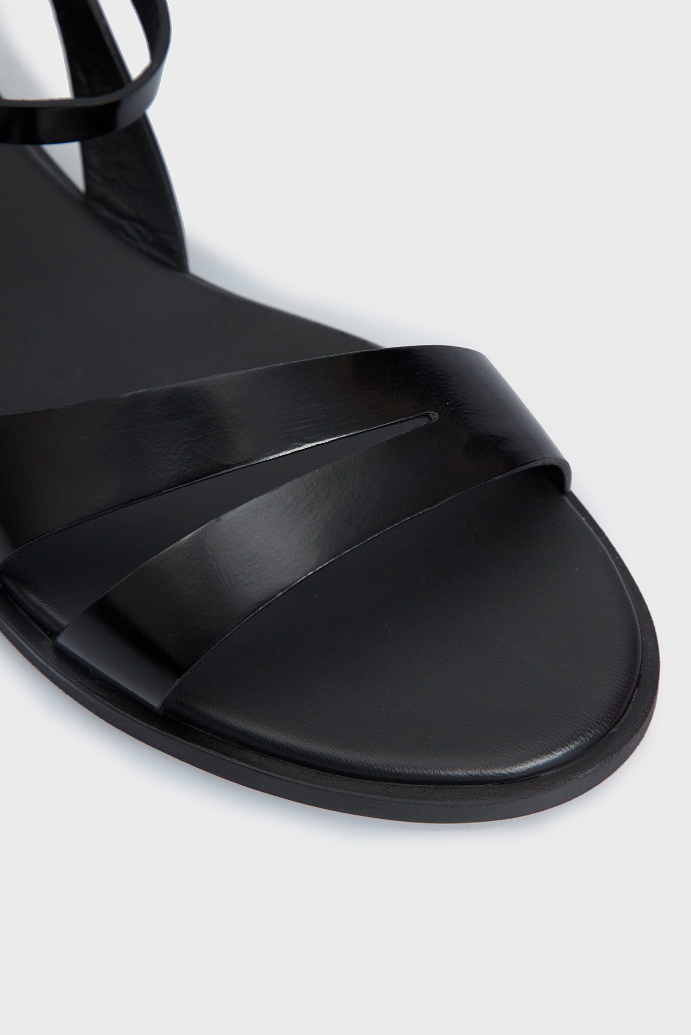 Женские черные кожаные сандалии ALMOND SANDAL 9