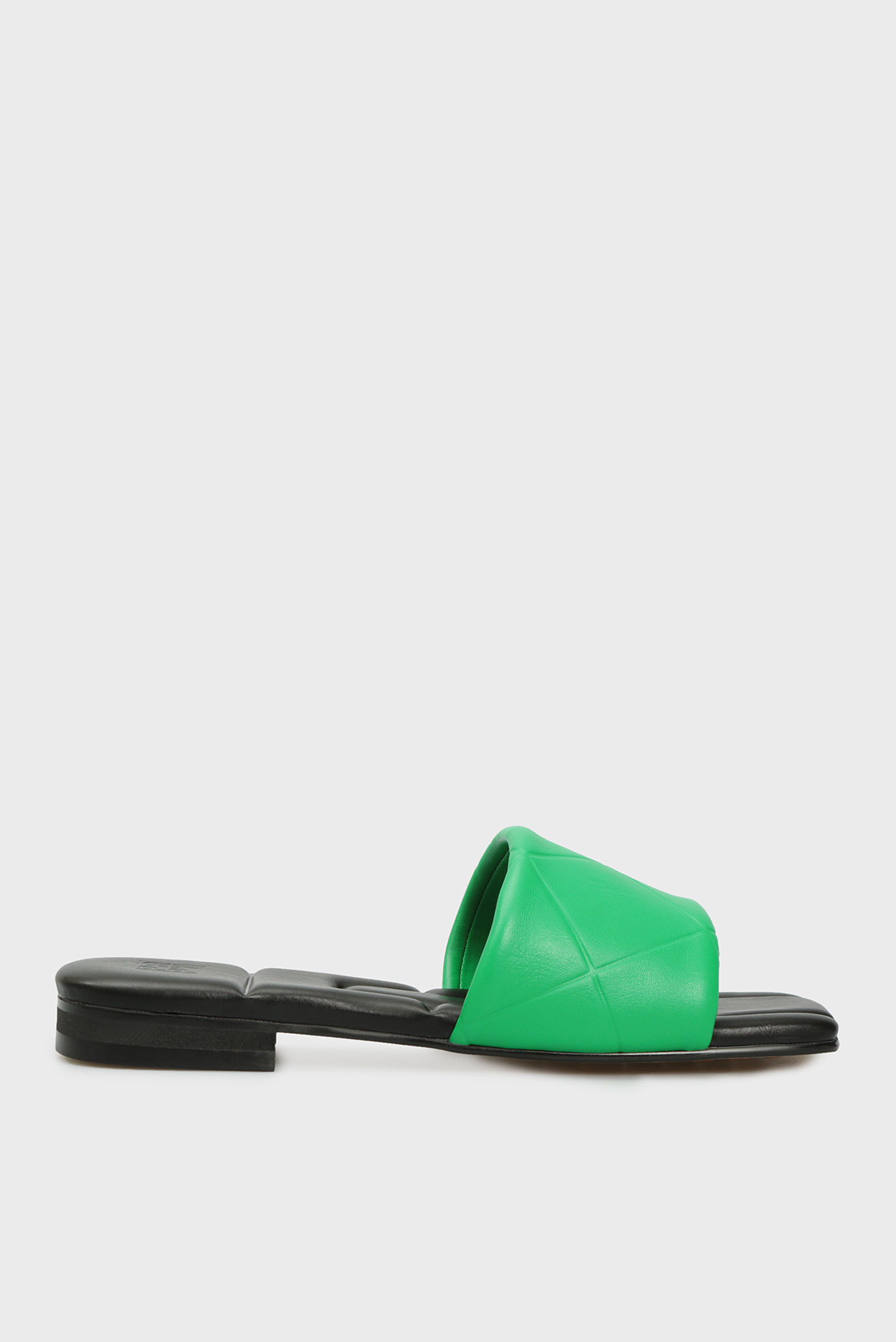 Женские зеленые кожаные слайдеры Umbria 6