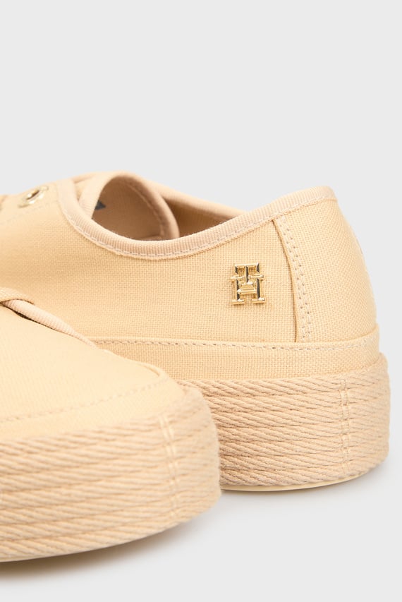 Женские бежевые кеды ESPADRILLE