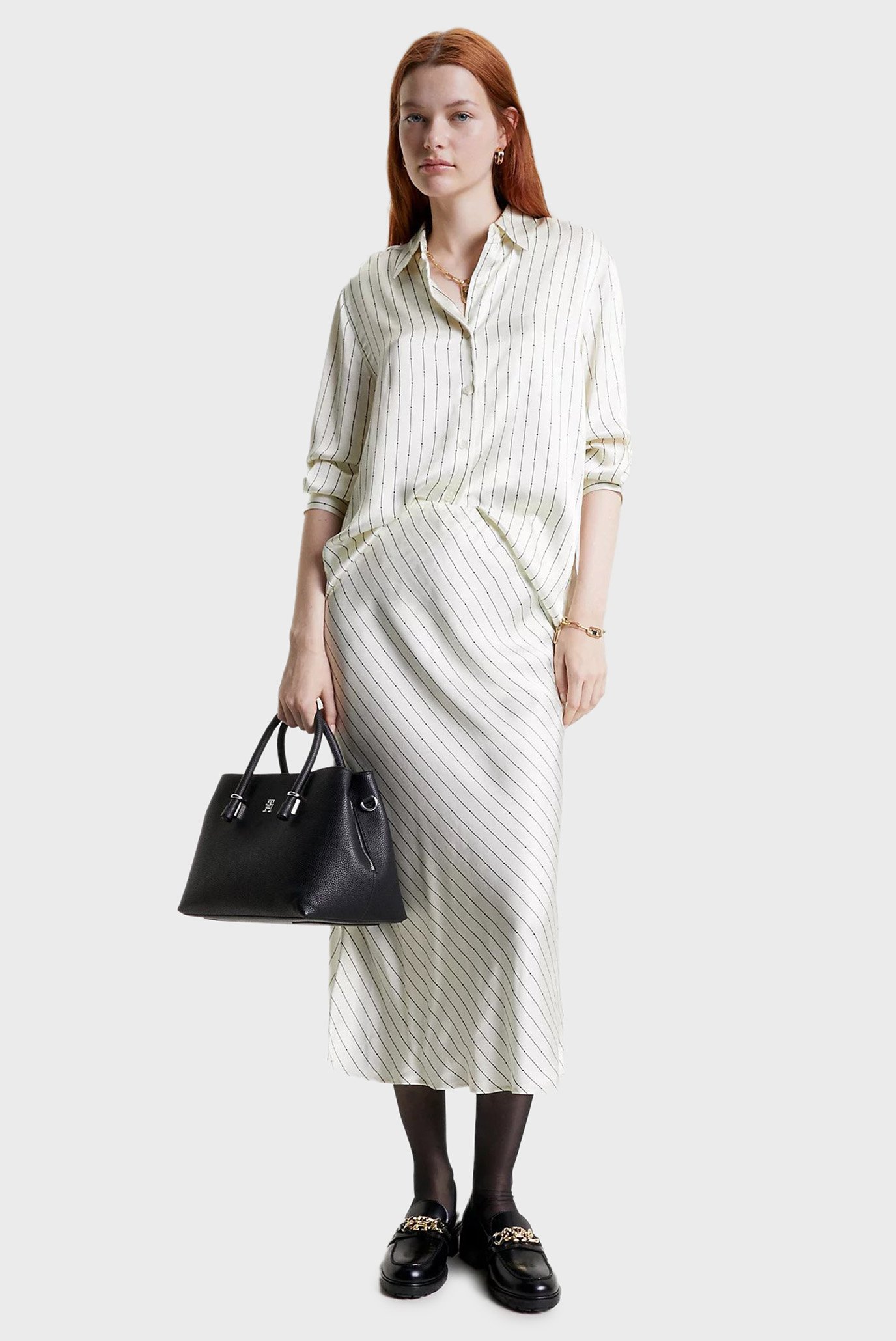 Рубашка SATIN STRIPED FLUID SHIRT LS 2