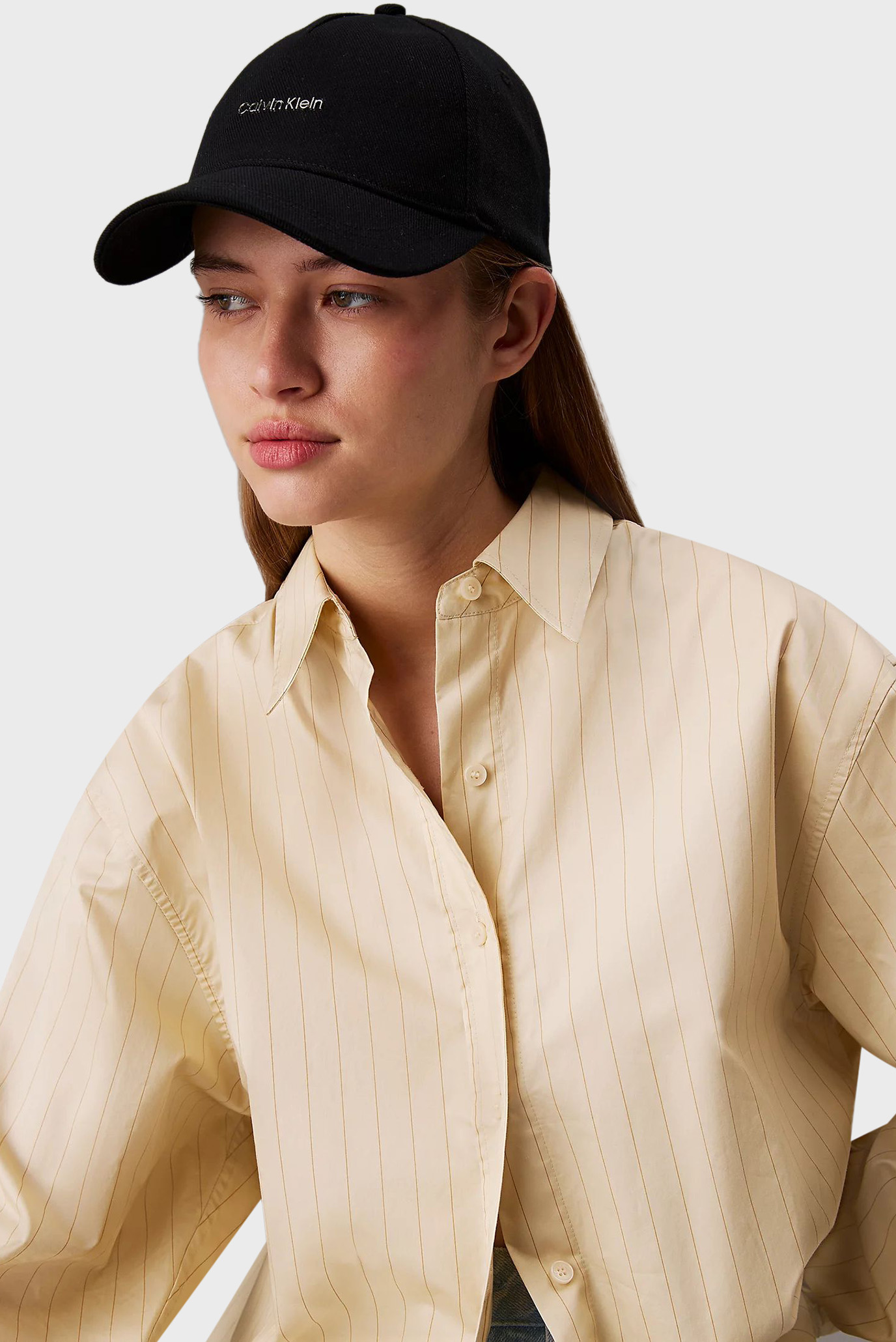 Женская черная кепка CALVIN LETTERING CANVAS CAP 2