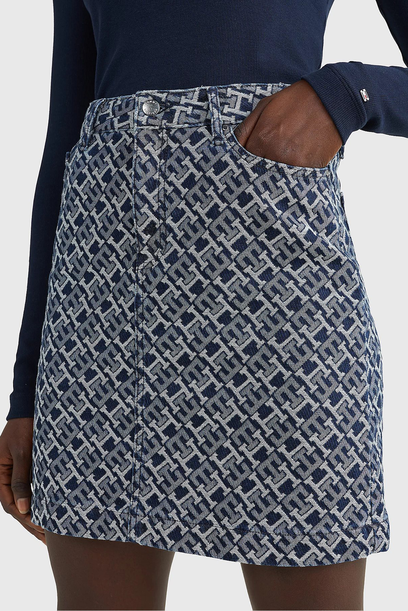 Женская джинсовая юбка с узором DNM HW MONOGRAM 8