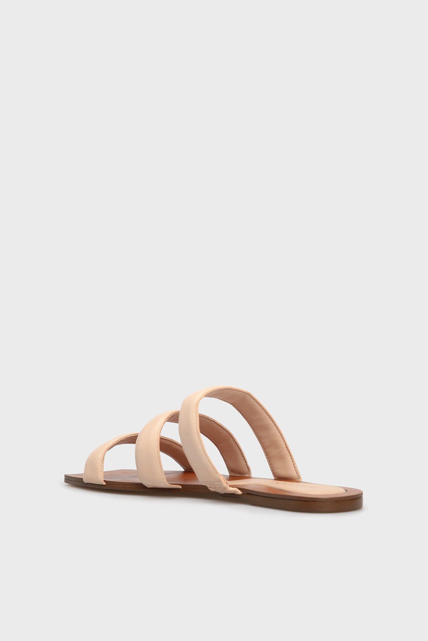 Женские бежевые слайдеры 5