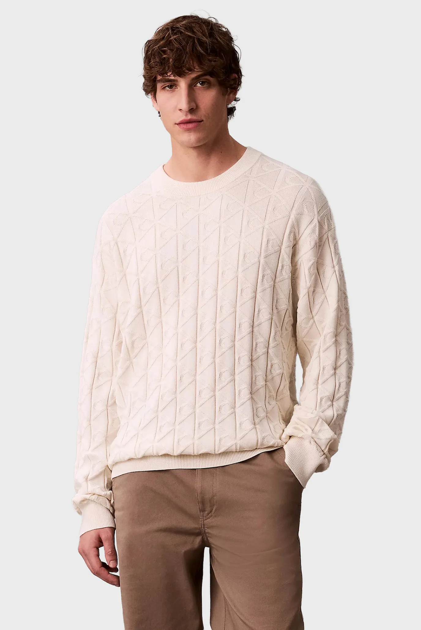 Свитер LS EASY AOP COTTON CREWNK SWEATE 1