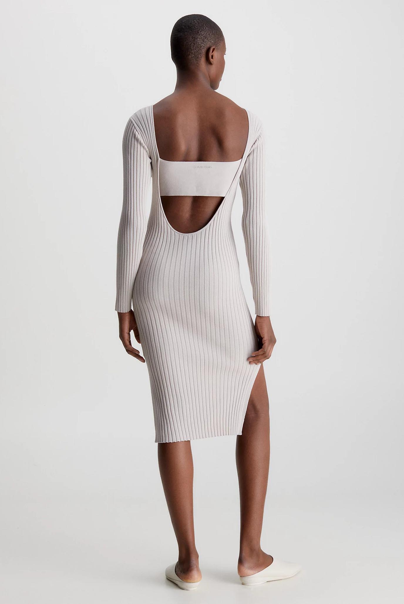 Платье ICONIC RIB OPEN BACK DRESSCalvin Klein Платье ICONIC RIB OPEN BACK DRESS 2