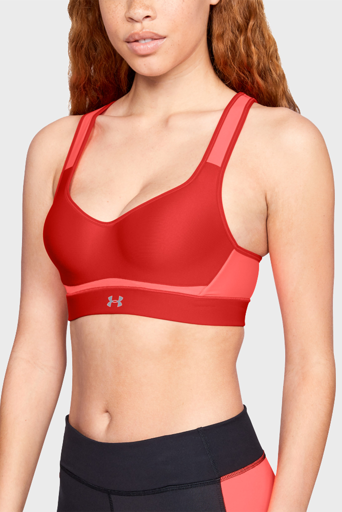 Женский красный топ HeatGear Armour® High 3