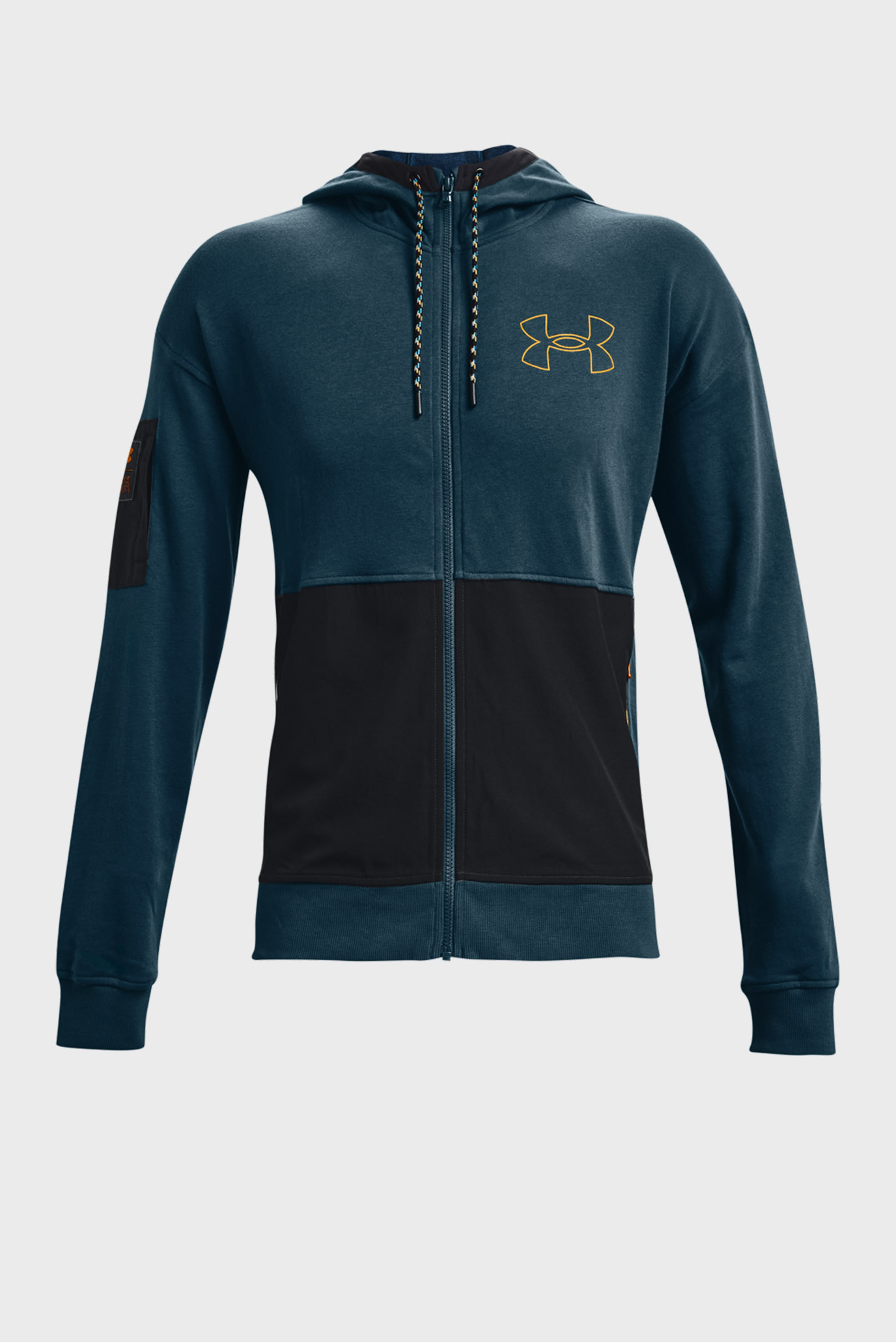 Мужское синее худи UA RIVAL TERRY SCRIBBLE FZ 5