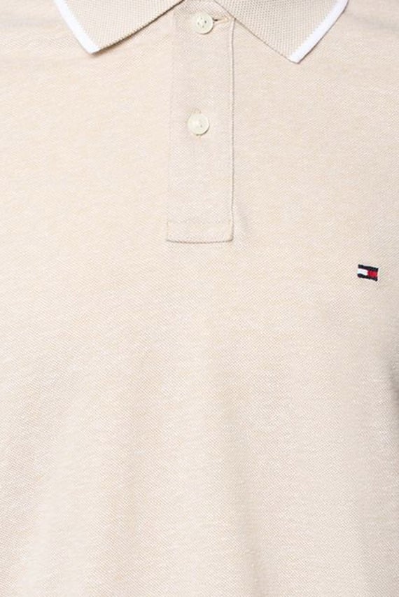 Мужское бежевое поло IC LINEN PIQUE