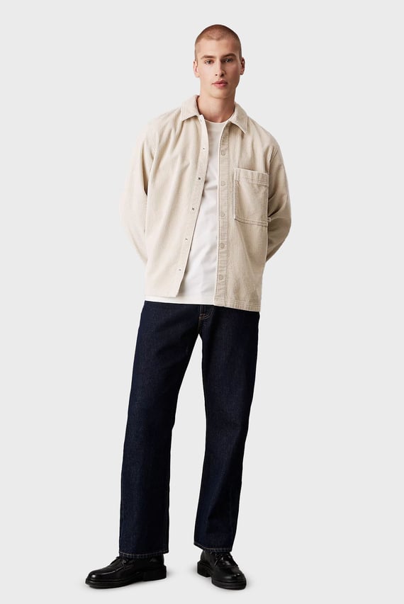 Мужская бежевая вельветовая рубашка CORDUROY OVERSHIRT