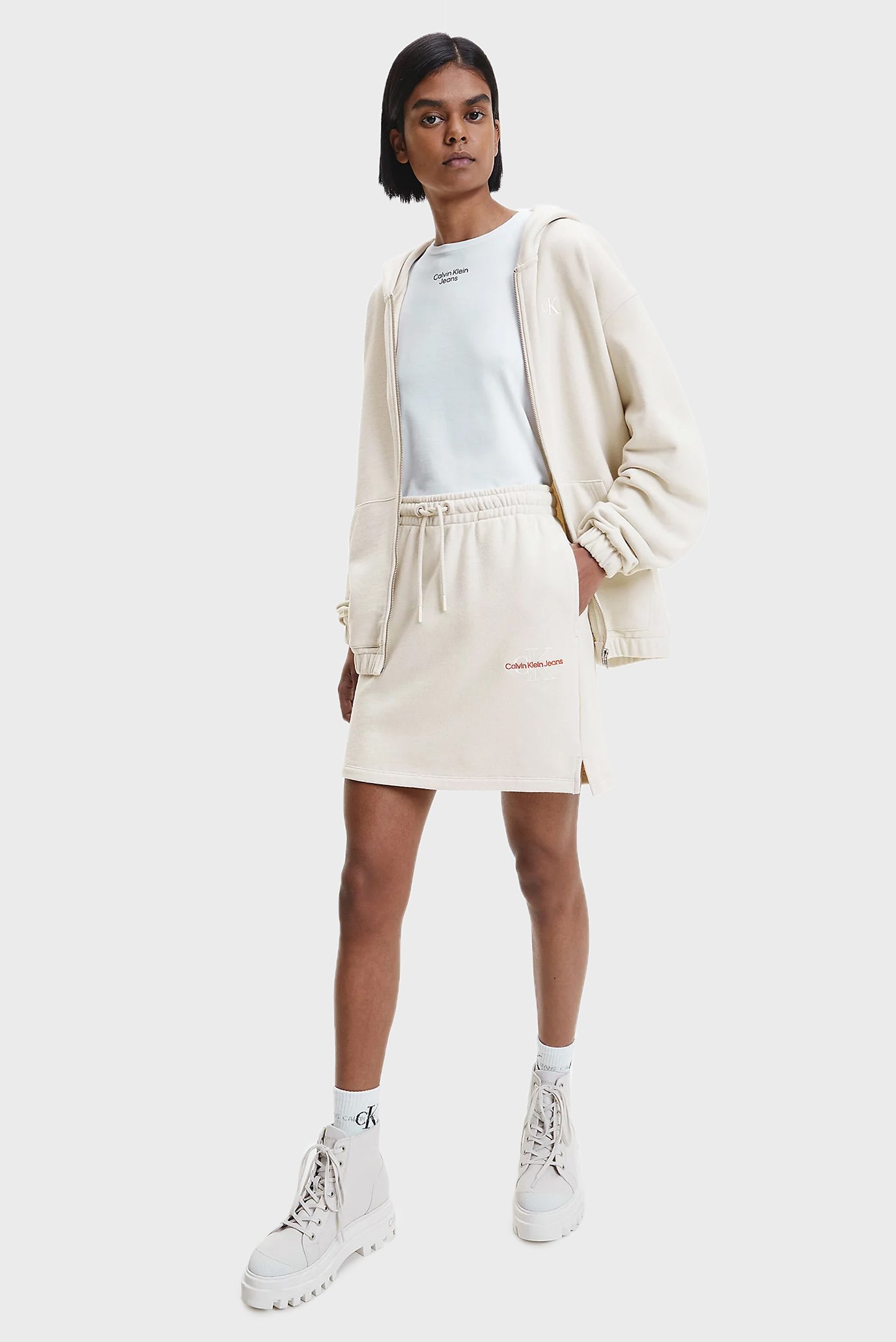 Женская бежевая юбка TWO TONE MONOGRAM 5