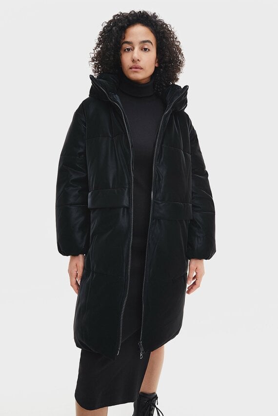 Куртка демисезонная FAUX SUEDE OVERSIZED PUFFER