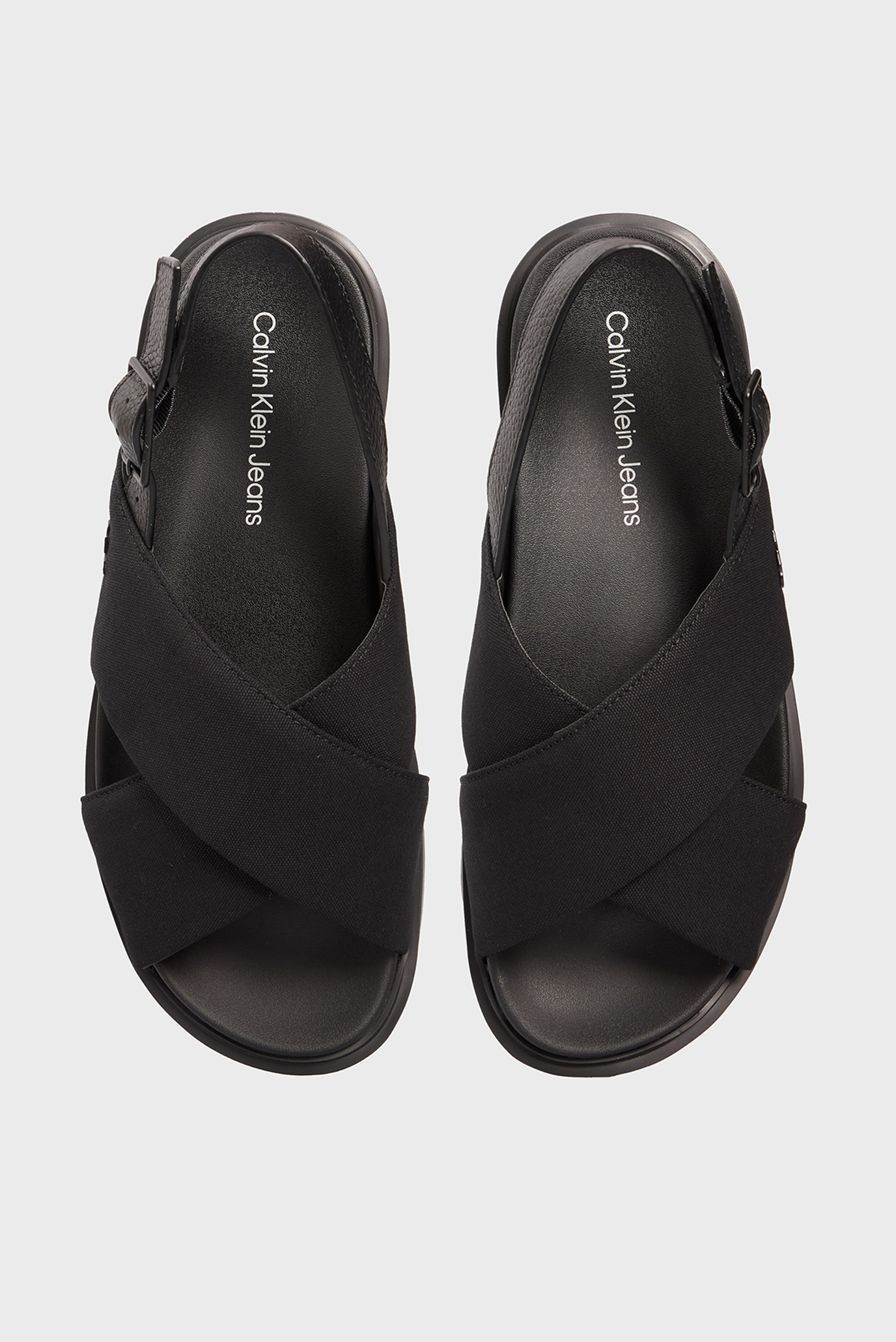Мужские черные сандалии FLAT MOLDED CRXS SLING SANDAL CVCalvin Klein Jeans Мужские черные сандалии FLAT MOLDED CRXS SLING SANDAL CV 4