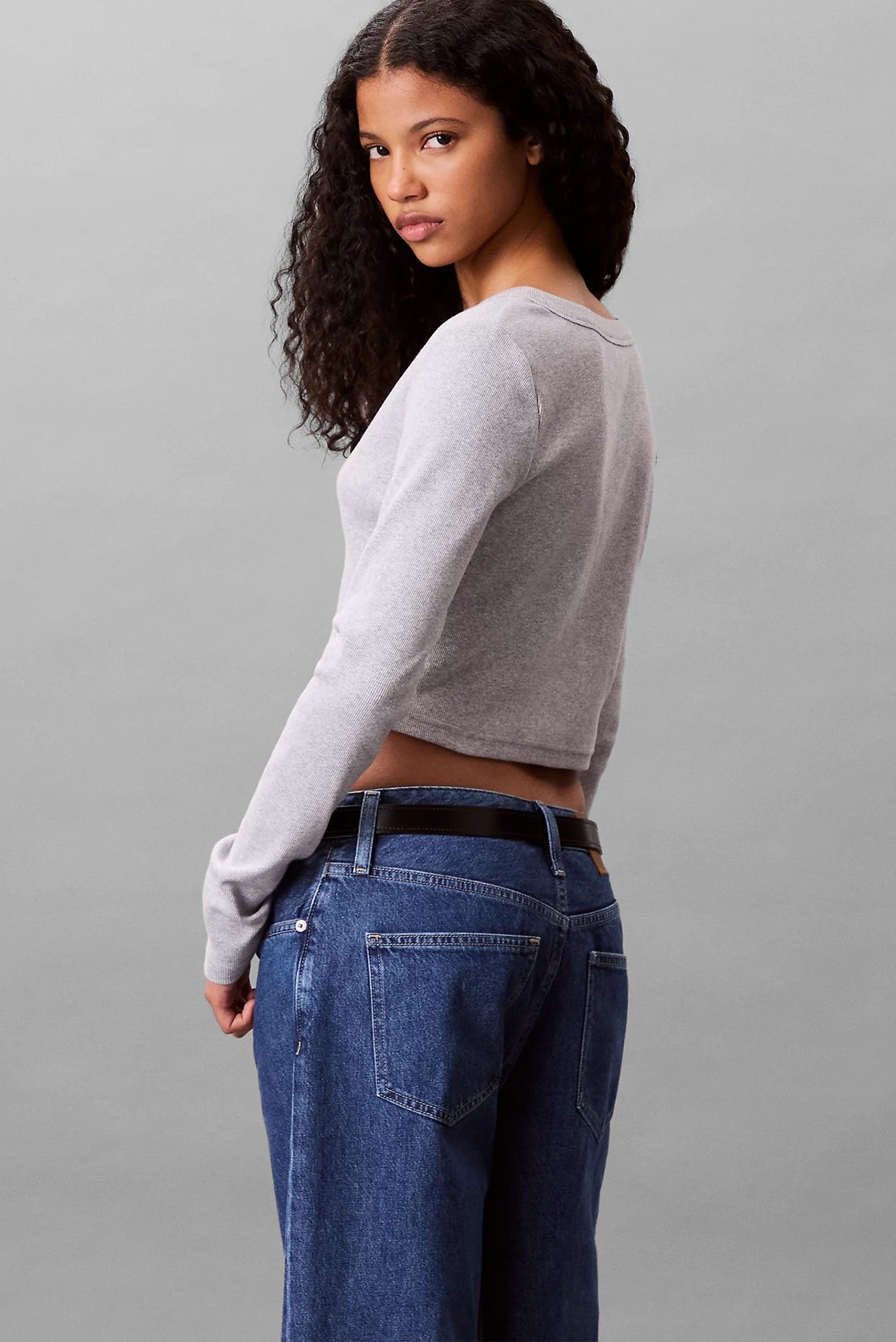 Лонгслив A-LS WVN LBL 2X2 CTTCalvin Klein Jeans Лонгслив A-LS WVN LBL 2X2 CTT 3