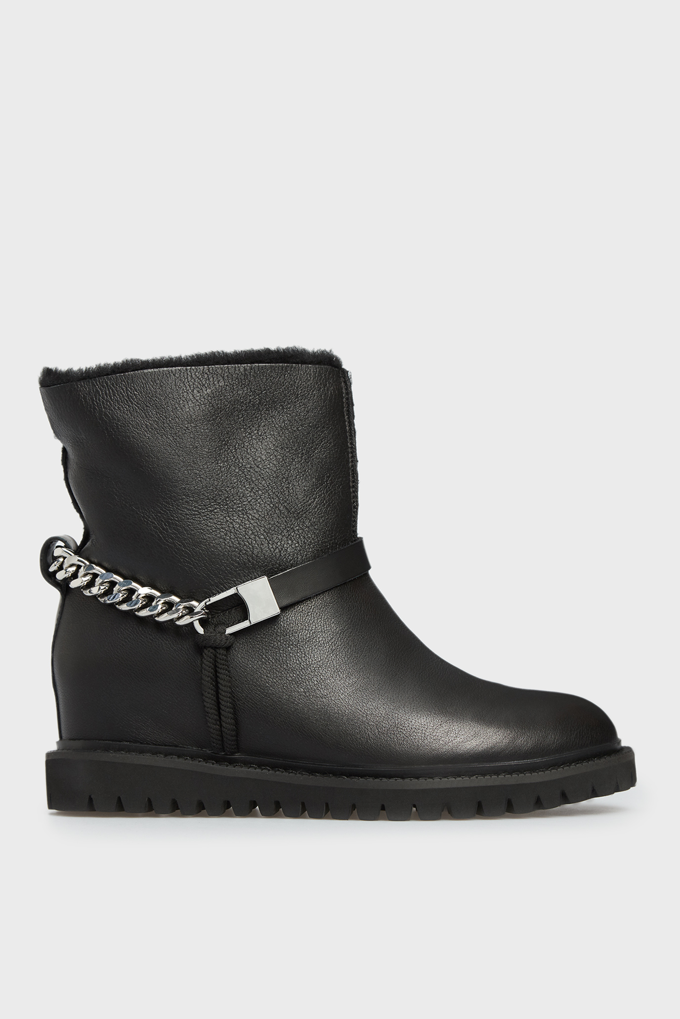 Женские черные кожаные ботинки Alsafi 6