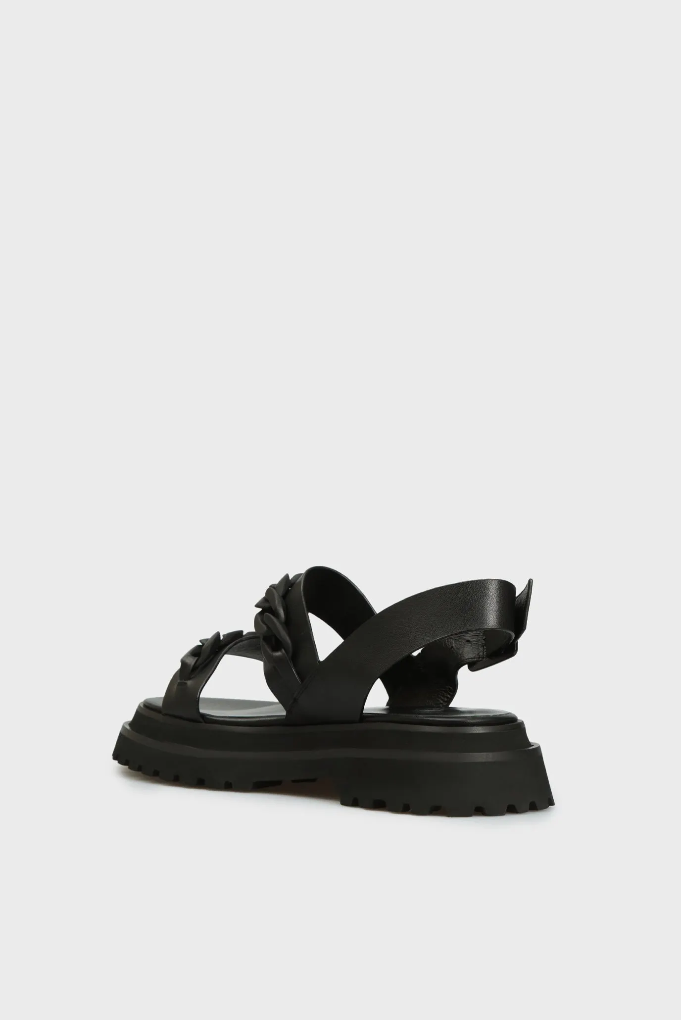 Женские черные кожаные сандалии Sicilia 5