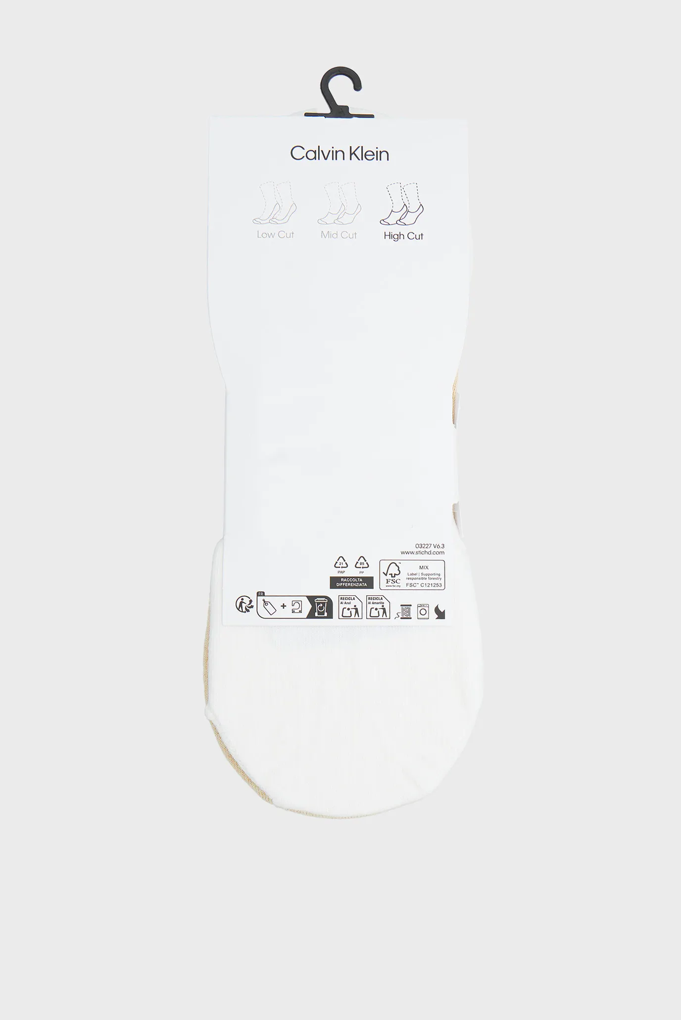 Следы CK MEN FOOTIE HC 2P PATTERN LI 3