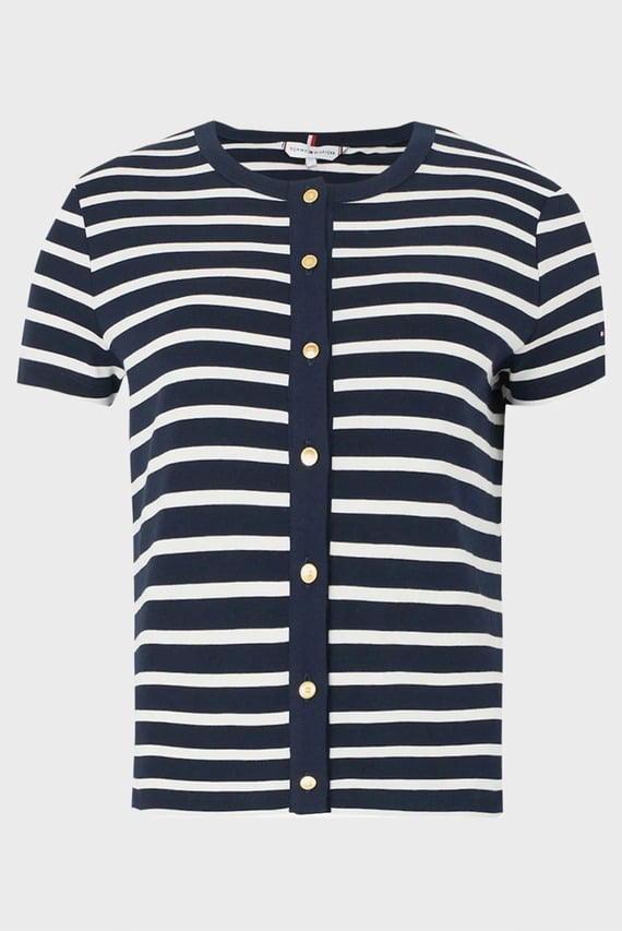 Футболка/GOLD BUTTON SLIM SS TEE Tommy Hilfiger